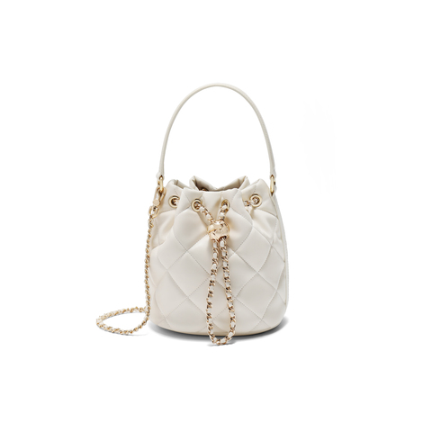 百丽包女2025秋新商场同款休闲小香风单肩斜挎手提水桶包X7403CX5