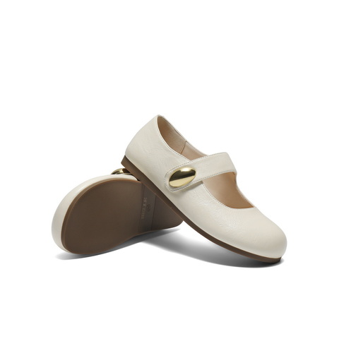 百丽简约时尚玛丽珍鞋女2025秋新可爱圆头魔术贴浅口单鞋B2782CQ5