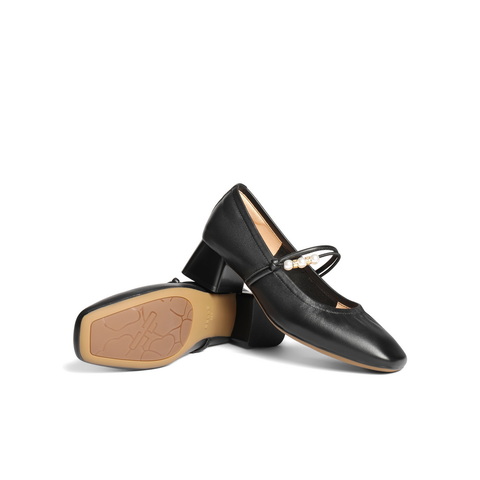 百丽复古时装玛丽珍鞋女2025秋新商场同款质感真皮单鞋E1T1DCQ5