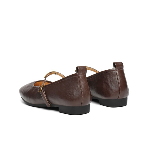 百丽时尚复古玛丽珍鞋女2025秋新商场同款真皮薄底单鞋E3V1DCQ5