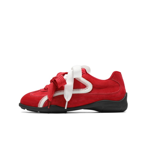 百丽时尚双鞋带德训鞋女2025秋新拼接撞色薄底休闲鞋B2839CM5