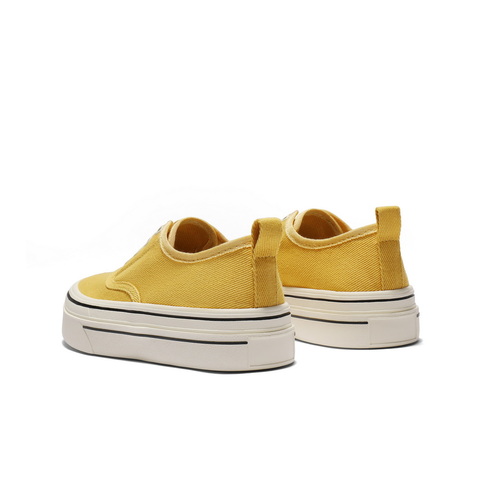 百丽简约百搭帆布鞋女2025秋新厚底便捷无系带休闲鞋B2699CM5