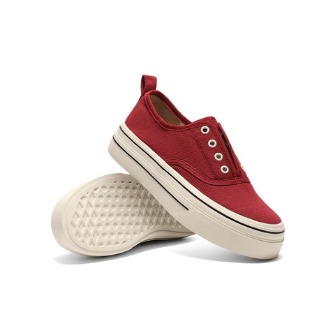 百丽简约百搭帆布鞋女2025秋新厚底便捷无系带休闲鞋B2699CM5