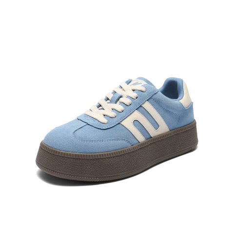 百丽时尚撞色跑道德训鞋女2025秋新商场同款百搭休闲鞋E2E1DCM5