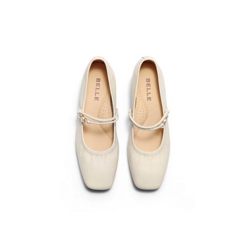 百丽复古时装玛丽珍鞋女2025秋新商场同款质感真皮单鞋E1T1DCQ5