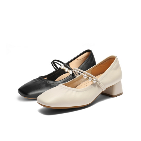百丽复古时装玛丽珍鞋女2025秋新商场同款质感真皮单鞋E1T1DCQ5