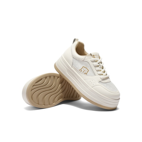 百丽撞色百搭板鞋女2025秋新商场同款厚底增高休闲鞋E2V1DCM5