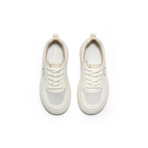 百丽撞色百搭板鞋女2025秋新商场同款厚底增高休闲鞋E2V1DCM5