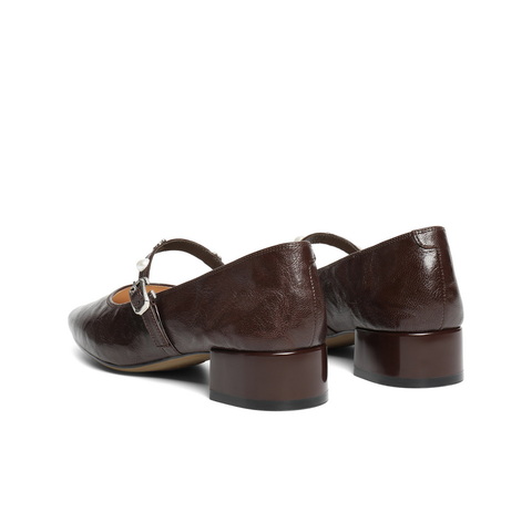 百丽复古时装玛丽珍鞋女2025秋新商场同款真皮高跟单鞋E3Z1DCQ5