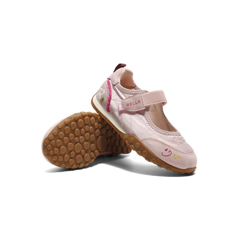 百丽撞色德训鞋女童2025秋新款商场同款魔术贴薄底休闲鞋80030C85