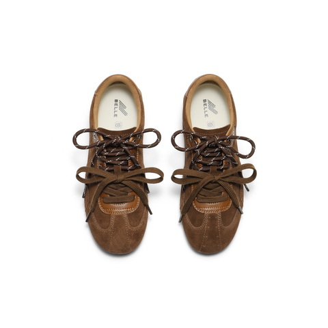 百丽时尚撞色阿甘鞋女2025秋新商场同款舒适薄底休闲鞋E4A1DCM5