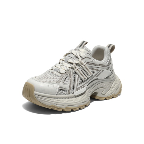 百丽透气大网孔老爹鞋女2025秋新厚底增高舒适休闲鞋B2808CM5