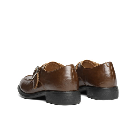 百丽复古乐福鞋女2025秋新商场同款质感皮带扣通勤单鞋E1F1DCM5