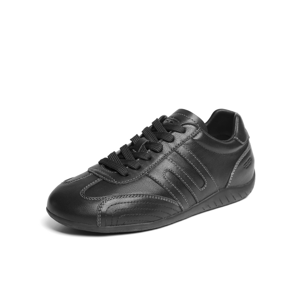 百丽简约纯色阿甘鞋女2025秋新商场同款真皮运动休闲鞋E2R1DCM5