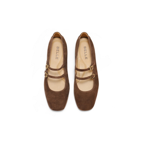 百丽复古气质玛丽珍鞋女2025秋新商场同款真皮浅口单鞋BFK02CQ5