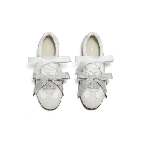 百丽时尚双鞋带德训鞋女2025秋新拼接撞色薄底休闲鞋B2839CM5