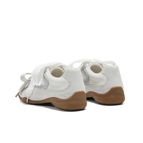 百丽时尚双鞋带德训鞋女2025秋新拼接撞色薄底休闲鞋B2839CM5