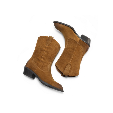 百丽时尚高跟西部靴女2025冬新商场同款利落尖头高靴BDU60DZ5