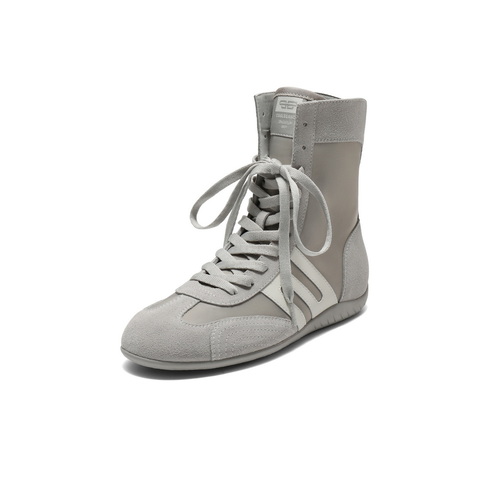 百丽潮酷高帮休闲鞋女2025秋新商场同款薄底运动休闲鞋E3M1DCD5