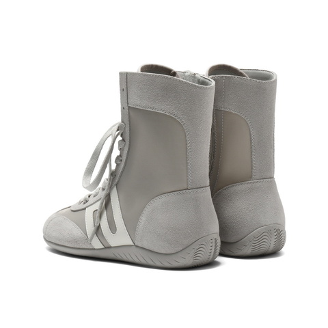 百丽潮酷高帮休闲鞋女2025秋新商场同款薄底运动休闲鞋E3M1DCD5