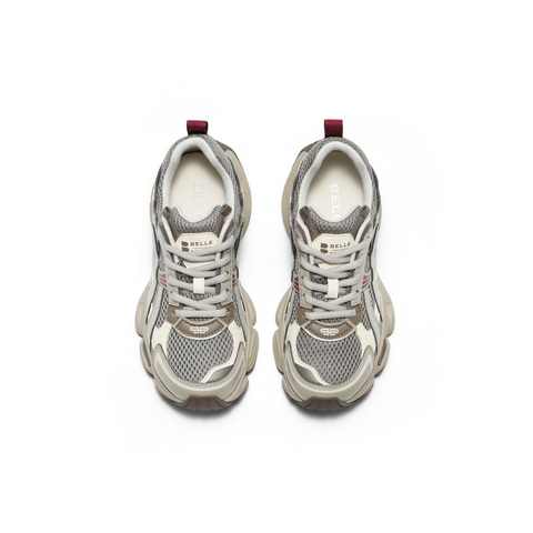 百丽机能风厚底增高老爹鞋女2025秋新透气大网孔休闲鞋B2736CM5