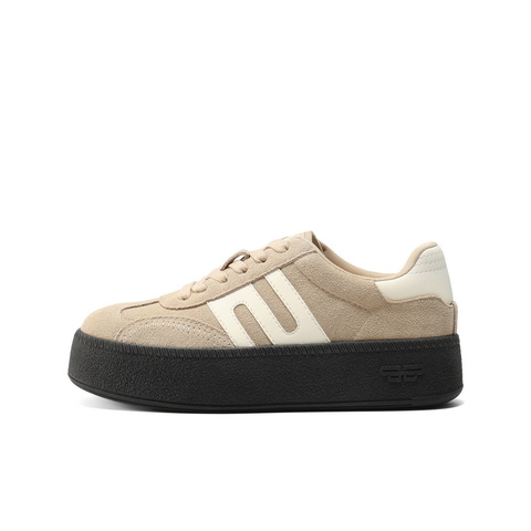 百丽时尚撞色跑道德训鞋女2025秋新商场同款百搭休闲鞋E2E1DCM5