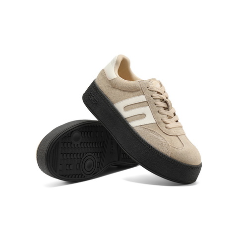 百丽时尚撞色跑道德训鞋女2025秋新商场同款百搭休闲鞋E2E1DCM5