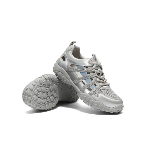 百丽闪耀水钻老爹鞋女2025秋新商场同款透气镂空休闲鞋E4B1DCM5