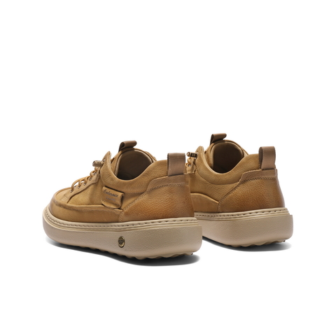 百丽潮搭户外休闲鞋男2025新款秋季牛皮革厚底工装板鞋A2137CM5