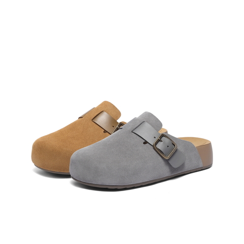 百丽厚底休闲勃肯鞋男2025新款秋季商场同款外穿包头拖鞋8VR01CT5