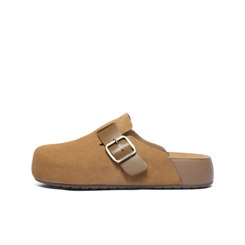 百丽厚底休闲勃肯鞋男2025新款秋季商场同款外穿包头拖鞋8VR01CT5