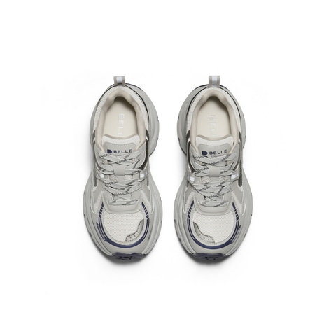 百丽拼接撞色老爹鞋女2025秋新商场同款增高厚底休闲鞋E4Q1DCM5