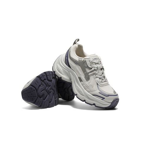 百丽拼接撞色老爹鞋女2025秋新商场同款增高厚底休闲鞋E4Q1DCM5