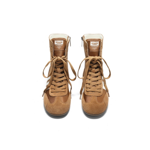 百丽潮酷高帮休闲鞋女2025秋新商场同款薄底运动休闲鞋E3M1DCD5