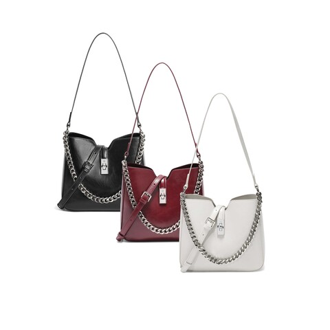 百丽包包女2025秋季新商场同款质感通勤单肩斜挎水桶包BL837CX5