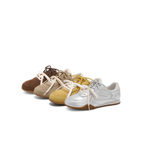 百丽复古休闲阿甘鞋女2025秋新商场同款百搭板鞋3QS21CM5