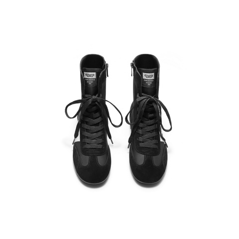 百丽潮酷高帮休闲鞋女2025秋新商场同款薄底运动休闲鞋E3M1DCD5