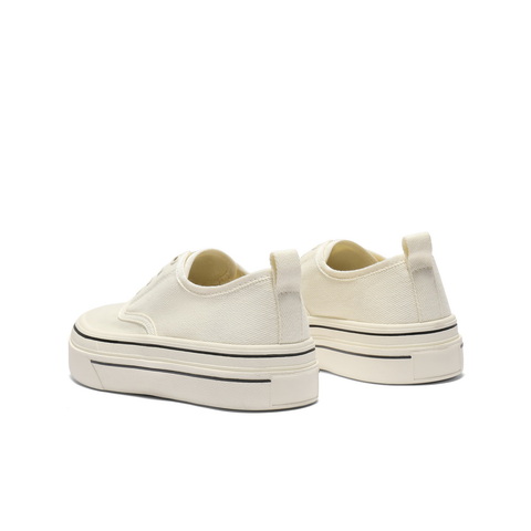 百丽简约百搭帆布鞋女2025秋新厚底便捷无系带休闲鞋B2699CM5