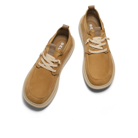 百丽轻盈厚底户外工装鞋男2025新款秋季舒适简约休闲板鞋L6010CM5