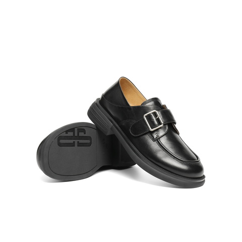 百丽复古乐福鞋女2025秋新商场同款真皮两穿便士乐福鞋D9W1DCM5