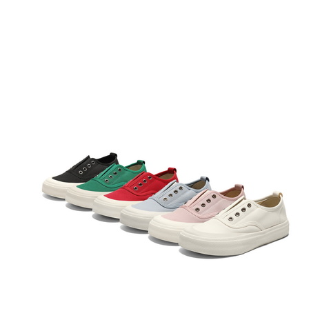 百丽便捷免系带帆布鞋女2025秋新舒适百搭休闲板鞋B2747CM5