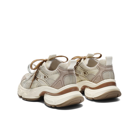 百丽时尚撞色老爹鞋女2025秋新厚底增高双鞋带休闲鞋E4D1DCM5