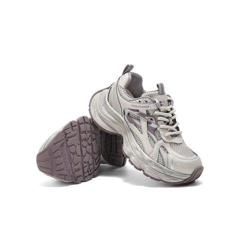 百丽潮酷拼接面老爹鞋女2025秋新商场同款厚底增高休闲鞋E7G1DCM5