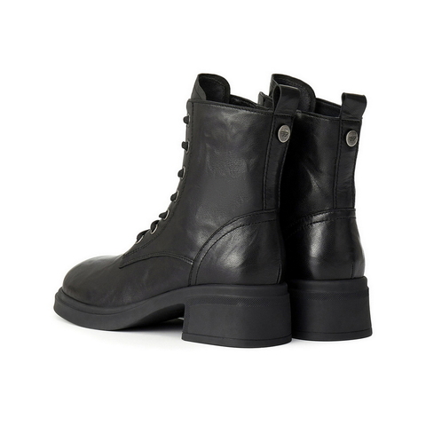 百丽复古高跟马丁靴女2025冬新商场同款真皮休闲短靴3NW45DD5