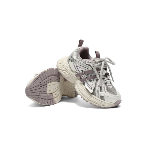 百丽复古撞色老爹鞋女童2025秋新商场同款舒适运动休闲鞋V3102C85