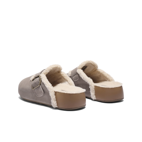 百丽保暖休闲勃肯鞋男鞋2025新款冬季可外穿厚底包头拖鞋A2233DM5