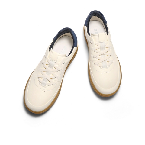 百丽时尚百搭小白鞋男2025新款秋季舒适简约厚底休闲板鞋A2153CM5