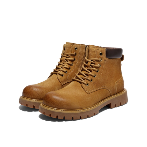 百丽户外潮搭工装靴男2025新款冬商场同款厚底休闲靴8WH01DD5