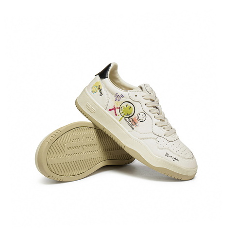 百丽SMILEY联名涂鸦小白鞋女2025秋新商场同款百搭休闲鞋E6Y1DCM5