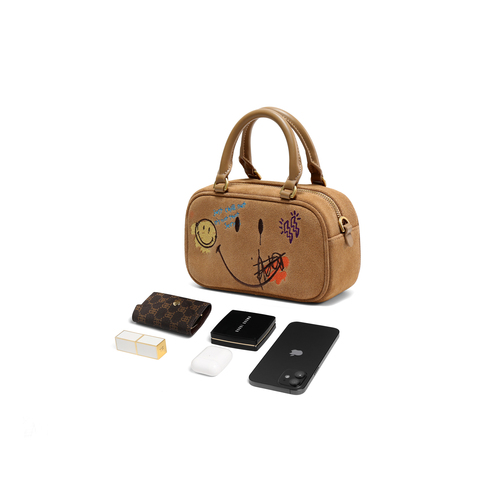 百丽包女商场同款25Smiley联名IP流浪吐司波士顿包X7428CX5